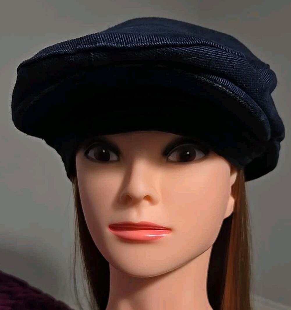Banana Republic Newsboy Cap Hat Navy Blue L XL Baker Boy Cabbie NWT